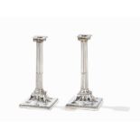 A Pair of Silver Candlesticks, John Cramer, London, 1775 Cast and chiseled sterling silverLondon,