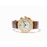 Minerva Gold Vintage Chronograph, Switzerland, C. 1950 Minerva gold vintage