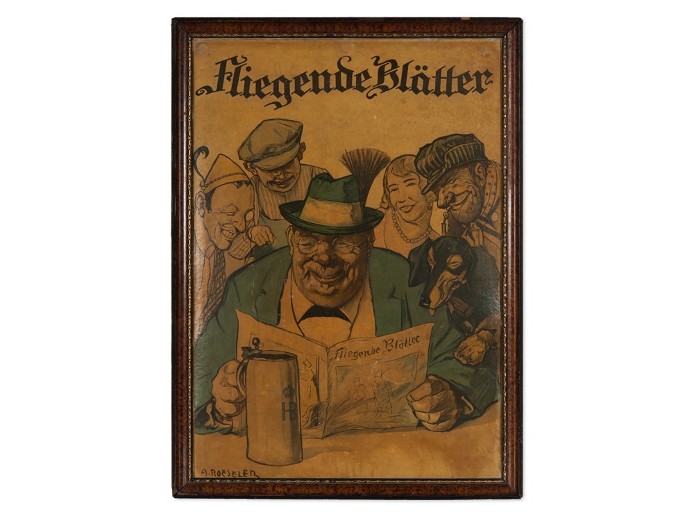 Advertising Bill “Fliegende Blätter”, August Roeseler, around 1 Lithograph on cardboardGermany,