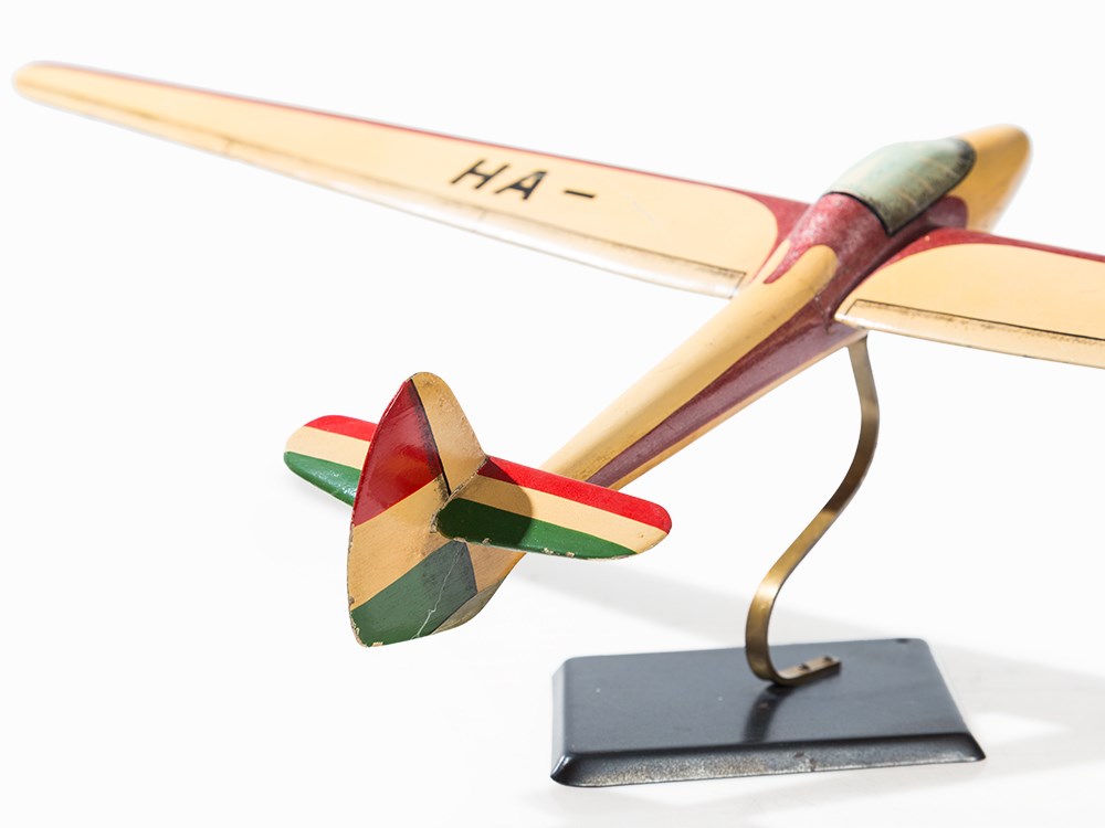 Model of a Glider HA-1951, Hungary, 1950s Wood, paintedHungary, 1950sWing inscribed 'HA-1951'Height: - Image 6 of 7