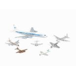 Collection of Seven Aircraft Models Metal, brass, plasticEurope, 20th century6 aircraft models