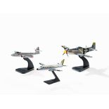 Three Models of Military Aircrafts, 2nd Half of 20th C. Wood and plastic, paintedUSA & Asia, 2nd