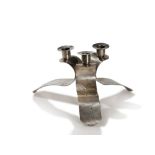 Silver plated Art Deco Candlestick with Three Nozzles, c. 1930 Silver plated metalGermany, F. W.