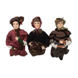 Trio of Large Puppets: Older Women, Germany, 20th Century Mixed materialsGermany, 20th