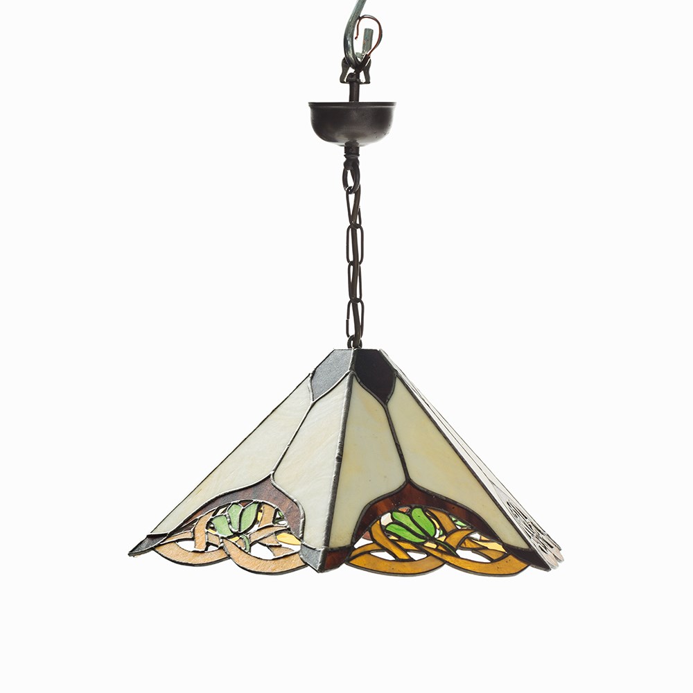 Ceiling Lamp in Tiffany Style, mid-20th century  Synthetic material, metal Austria/Hungary, mid-20th - Image 6 of 6