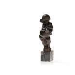 Josef Franz Riedl, Bronze 'Putto Playing Bagpipes', around 1920 Bronze, with brown patinationAustria