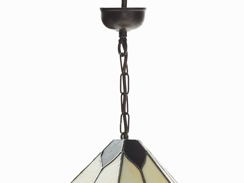 Ceiling Lamp in Tiffany Style, mid-20th century  Synthetic material, metal Austria/Hungary, mid-20th - Image 5 of 6