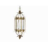 Ceiling Lantern with One Light, presumably Austria, c. 1900 Brass, glass with etched décor