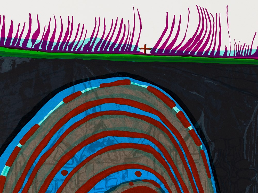 Hundertwasser, Burning Winter (Red Sky), Serigraph, 1976  Serigraph in colors with metallic - Image 7 of 10