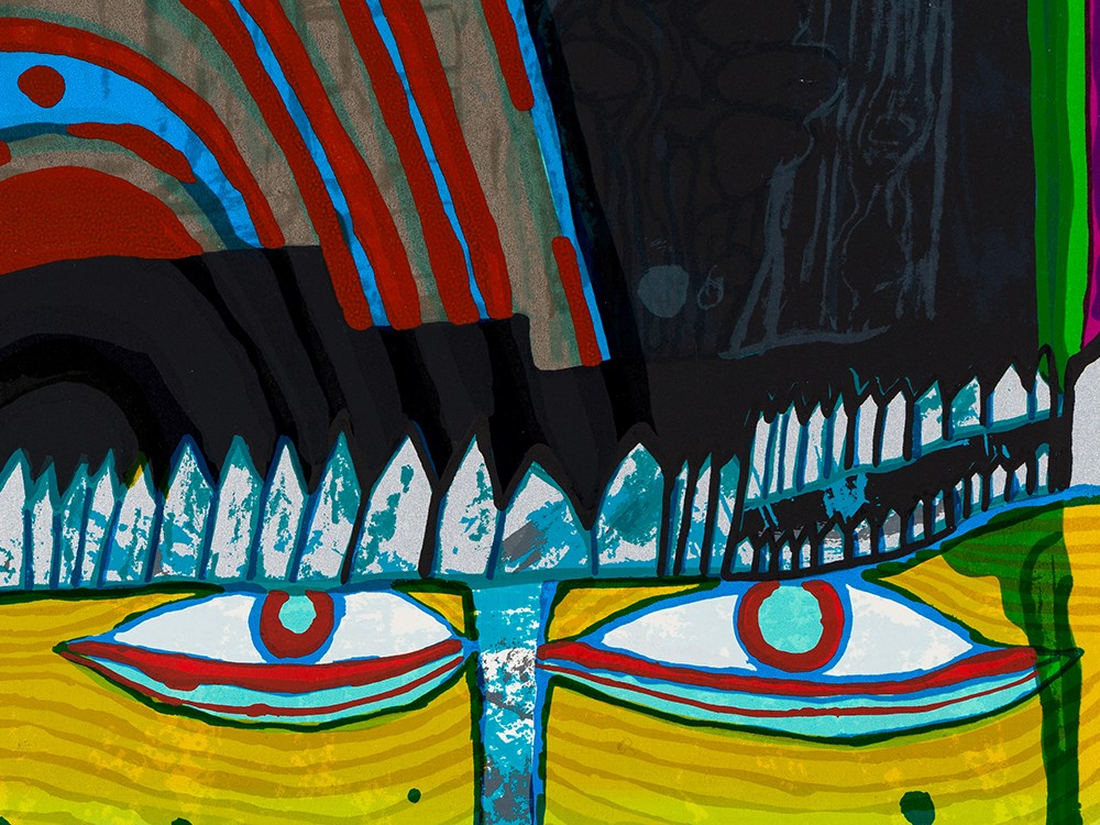 Hundertwasser, Burning Winter (Red Sky), Serigraph, 1976  Serigraph in colors with metallic - Image 6 of 10