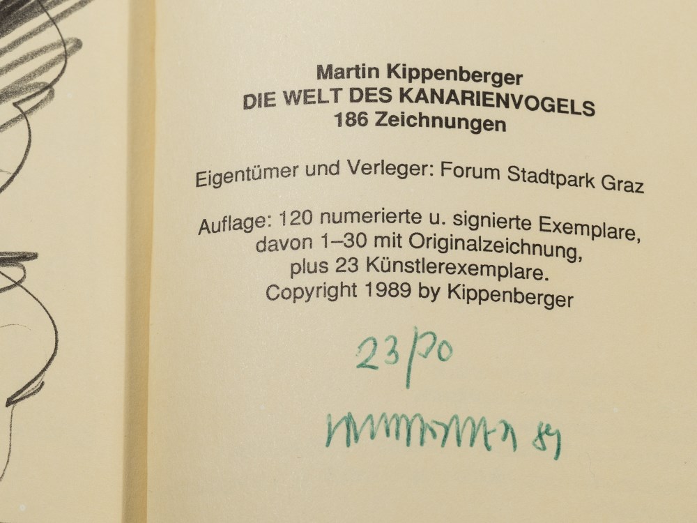 Martin Kippenberger, Die Welt des Kanarienvogels, Book, 1989  Artist book with 1 loose pencil - Bild 7 aus 13