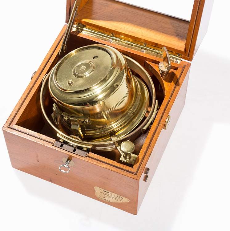 A. Johannsen & Co, Marine Chronometer No. 8760, c. 1900Brass, glass, wood, ivoryEngland, around - Image 5 of 9