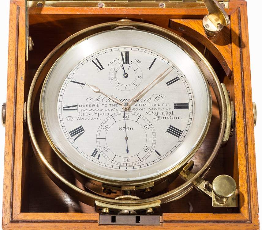 A. Johannsen & Co, Marine Chronometer No. 8760, c. 1900Brass, glass, wood, ivoryEngland, around - Image 2 of 9