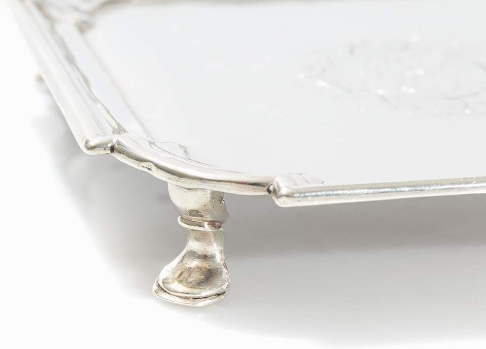 David Willaume, Salver, Georg I Sterling Silver, London, 1725 George I Sterling Silver, wrought, - Image 6 of 9