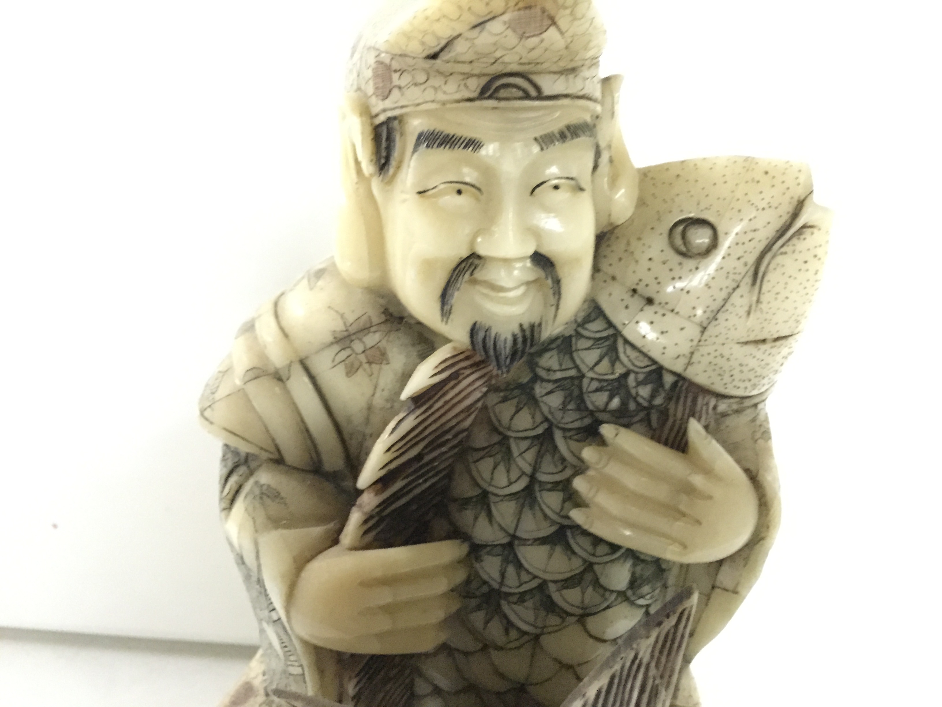 A Figure of a man with a fish 280 mm. - Image 3 of 4