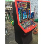 A electronic fruit machine in full working order with keys and power lead. Ace of Clubs. Coin