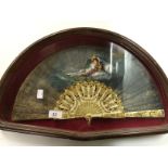 A cased ladies Spanish hand fan.