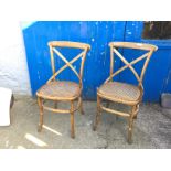 A pair of chairs.