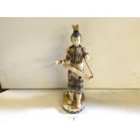 A bone Japanese figure approx 320 mm high with damage..