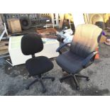 Two office chairs.