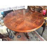 An Italian inlaid circular table 1170 mm