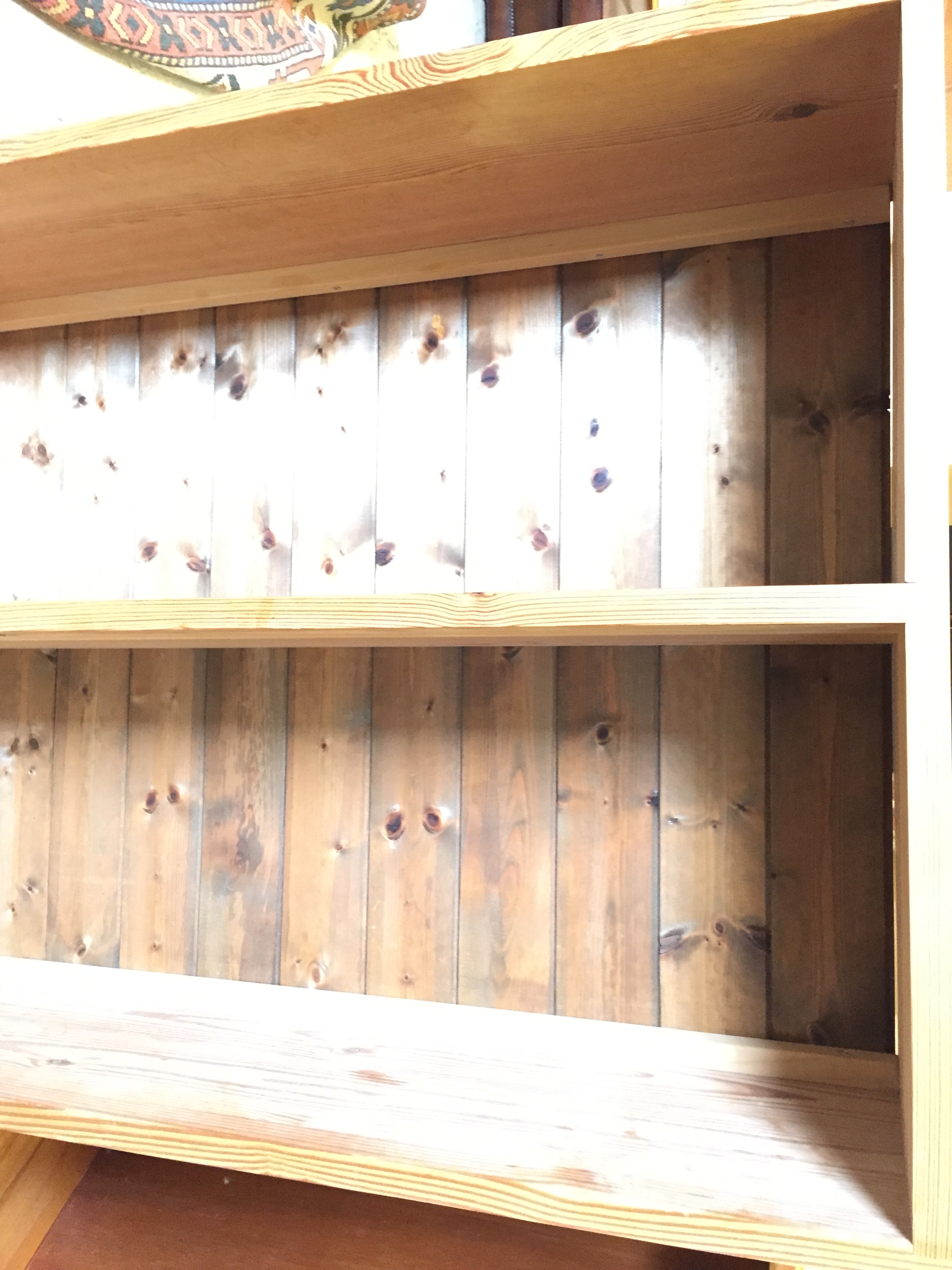 A pine wall mounted bookcase. - Image 2 of 4