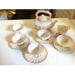 Belleek 2nd black mark 1891/1926 pink sh