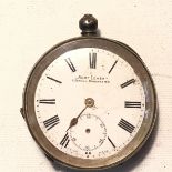 A silver pocket watch Acme Lever Manchester.