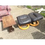 *Two footstools and a coffee table.