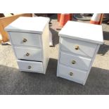A pair of bedside drawers.