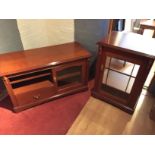 *A Stag television stand and a stereo unit.