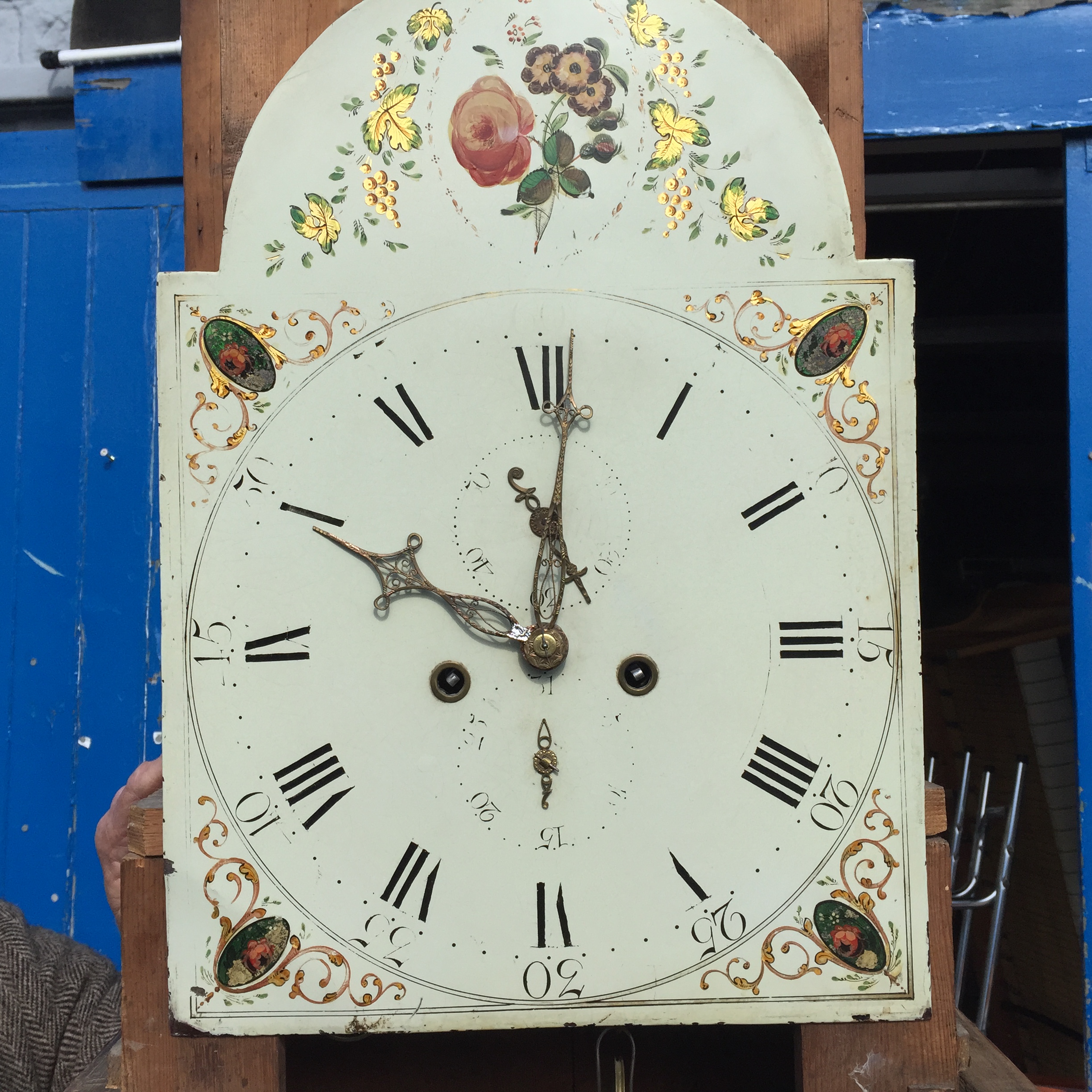 A long case grandfather clock. - Image 2 of 9