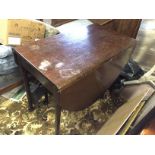 A drop leaf table.