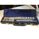 A boxed flute by Rudall, Carte & co London.