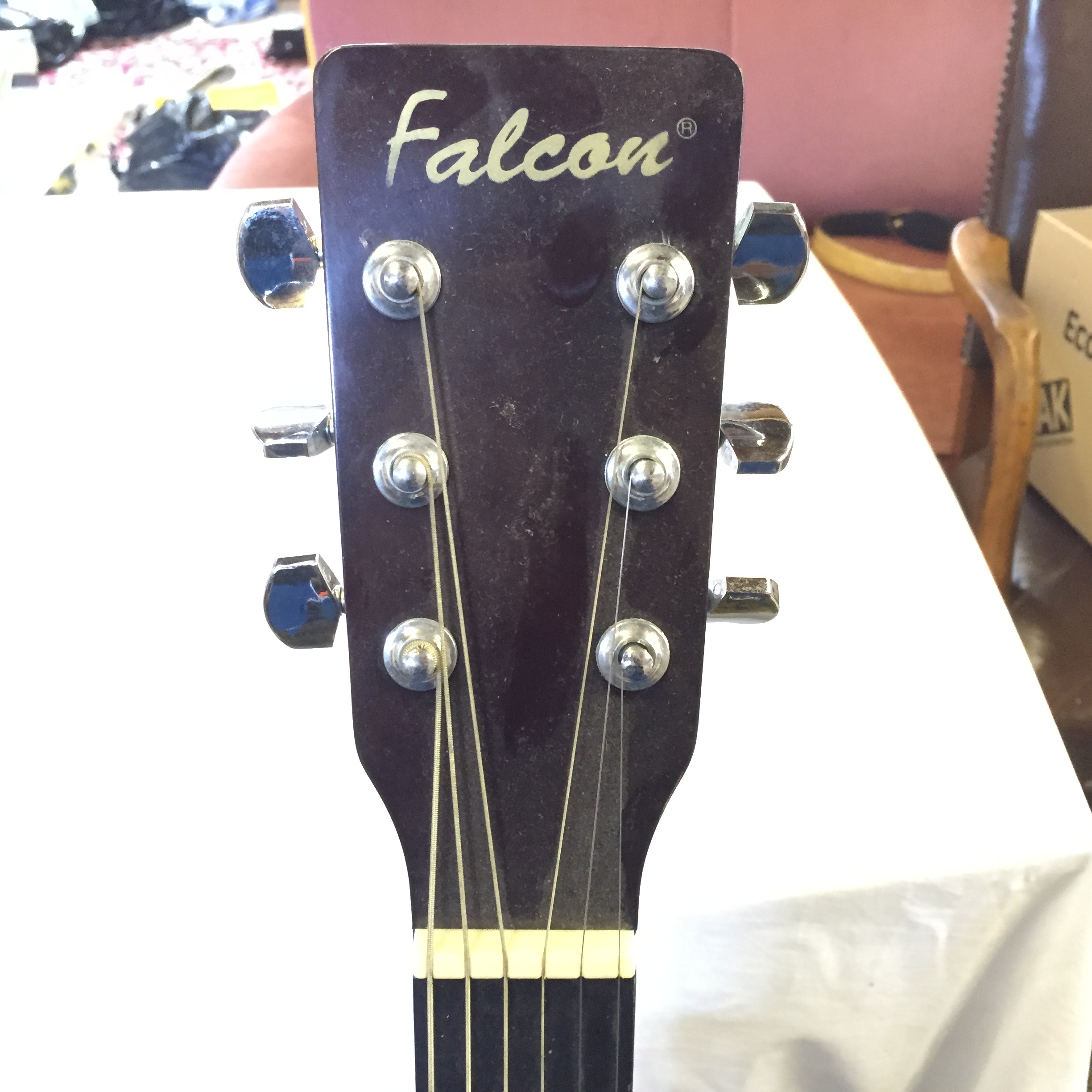 A Falcon steel string guitar on stand. - Image 2 of 5