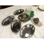 A selection of silver plate.