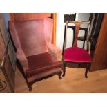 *A retro wingback chair and an occasional chair.