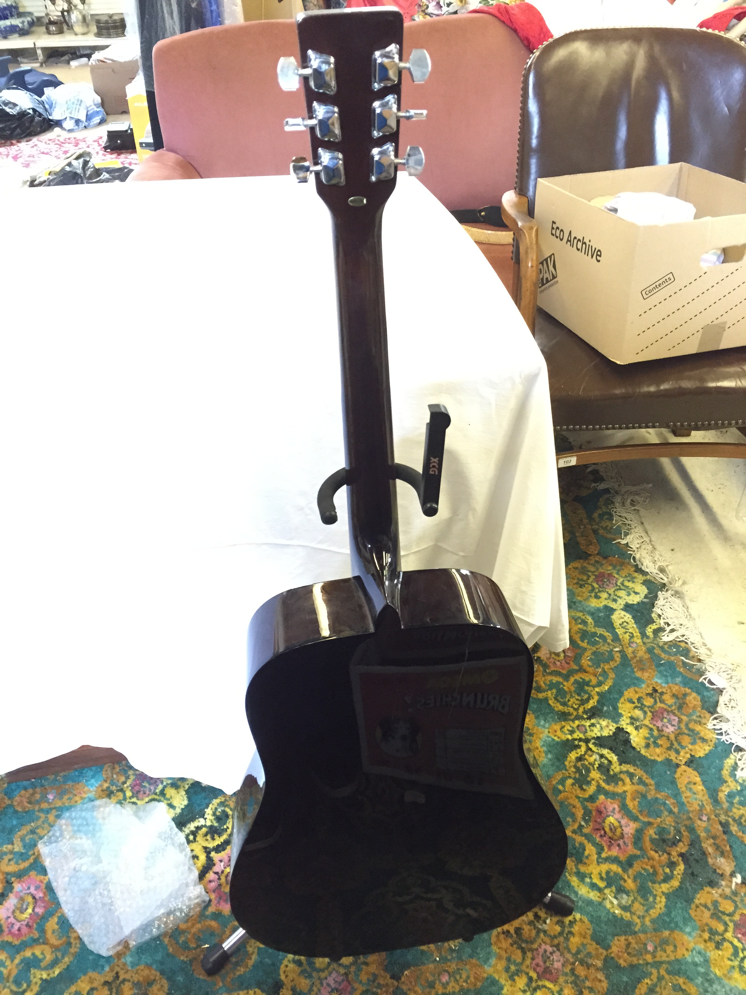 A Falcon steel string guitar on stand. - Image 3 of 5