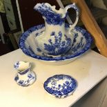 A Victorian water jug and bowl set.