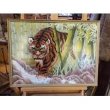 A bunka work picture depicting a tiger.