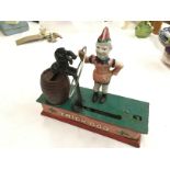 An 1888 Shepard Hardware Trick Dog and Clown mechanical Bank