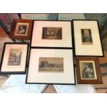 *A group of six old prints.