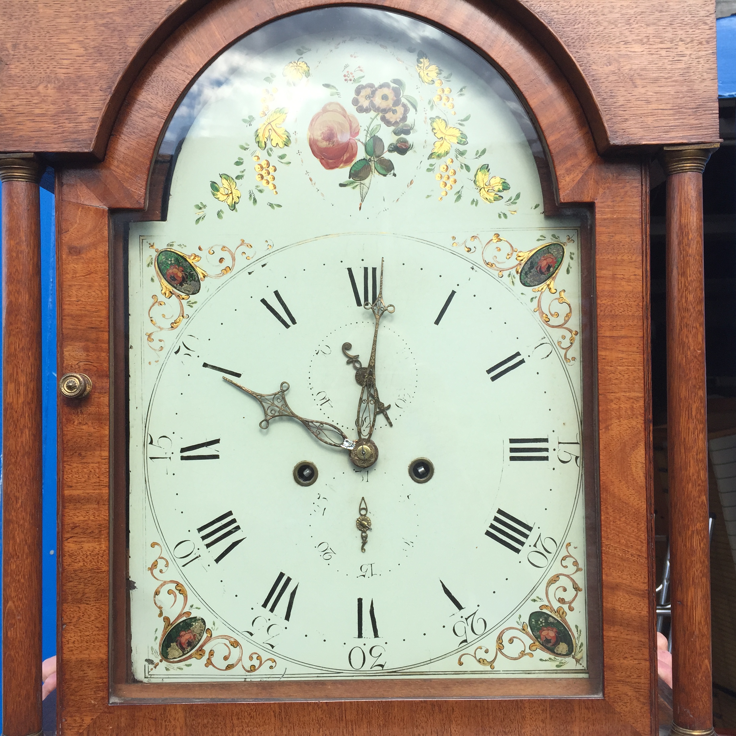 A long case grandfather clock. - Image 5 of 9