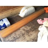 *A Hardy & Stewart of Newcastle timber roller shutter 82 1/2 " by 55 "