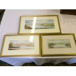 A framed watercolour 390 mm by 150 mm Royal border Bridge Berwick by Herbert Rand.
A watercolour