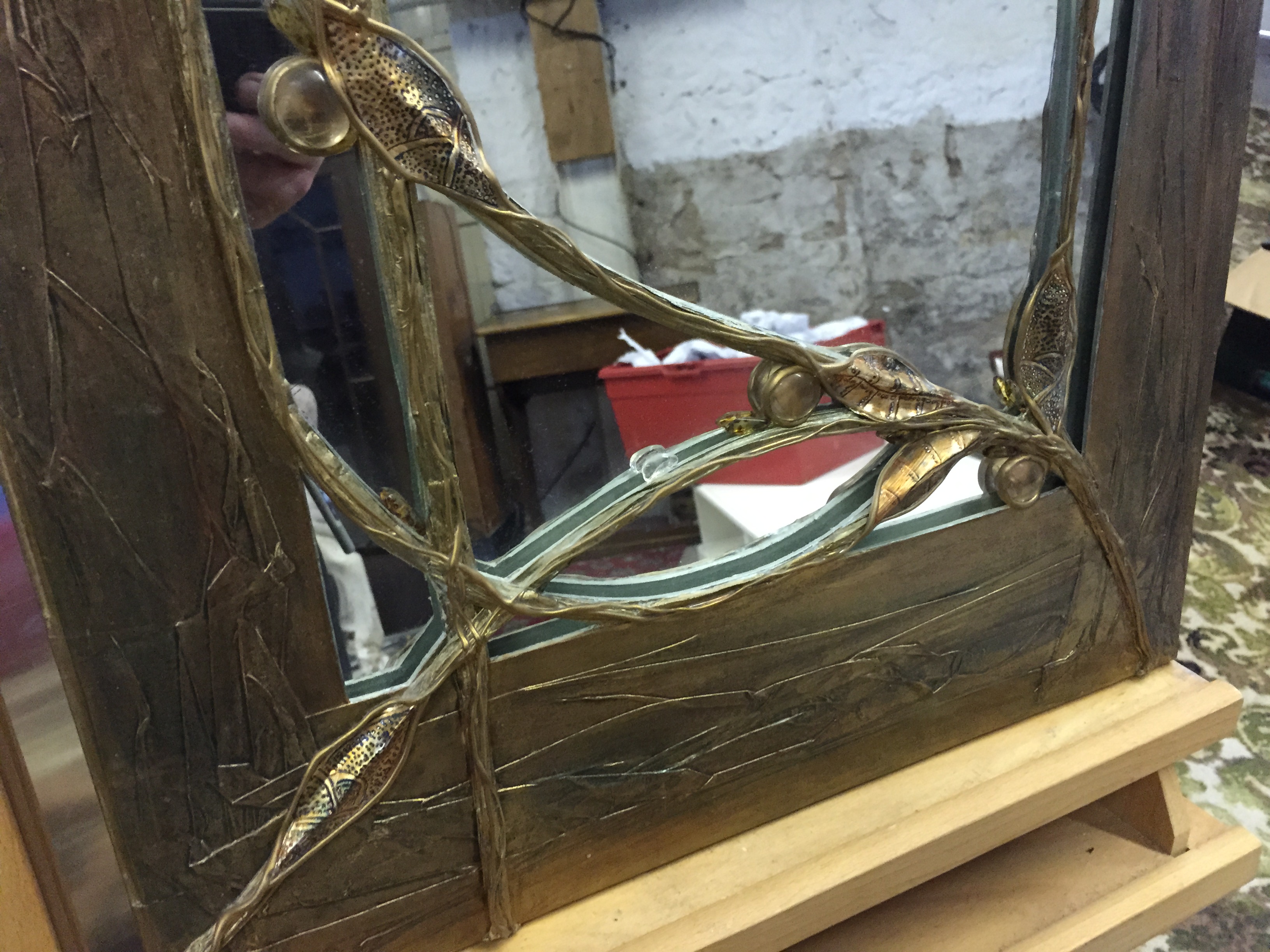 A mirror in the Rennie Mackintosh style. - Image 2 of 3