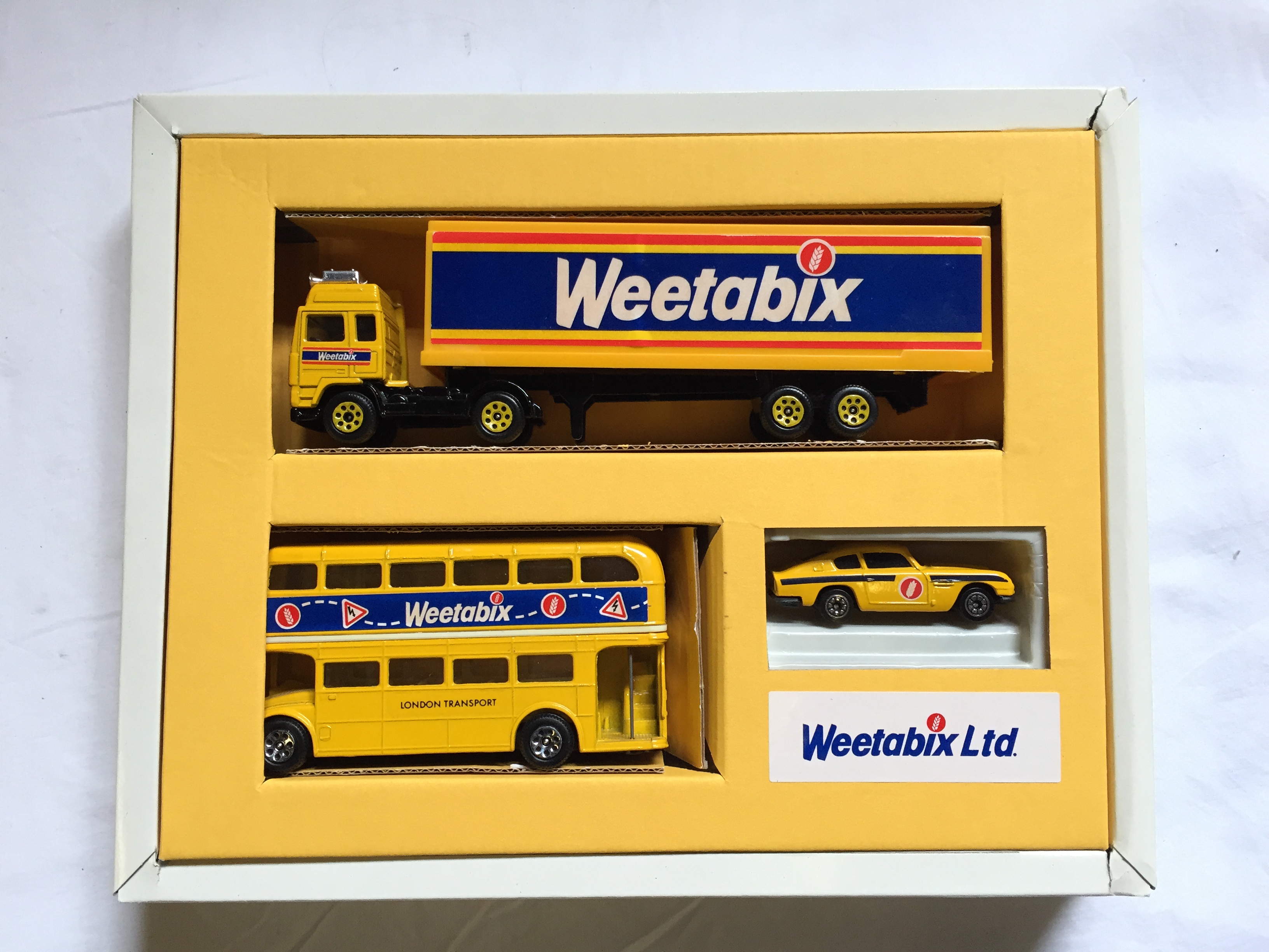 A Corgi Weetabix collection boxed.