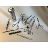 A selection of dentistry tools.