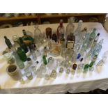A large selection of old bottles.