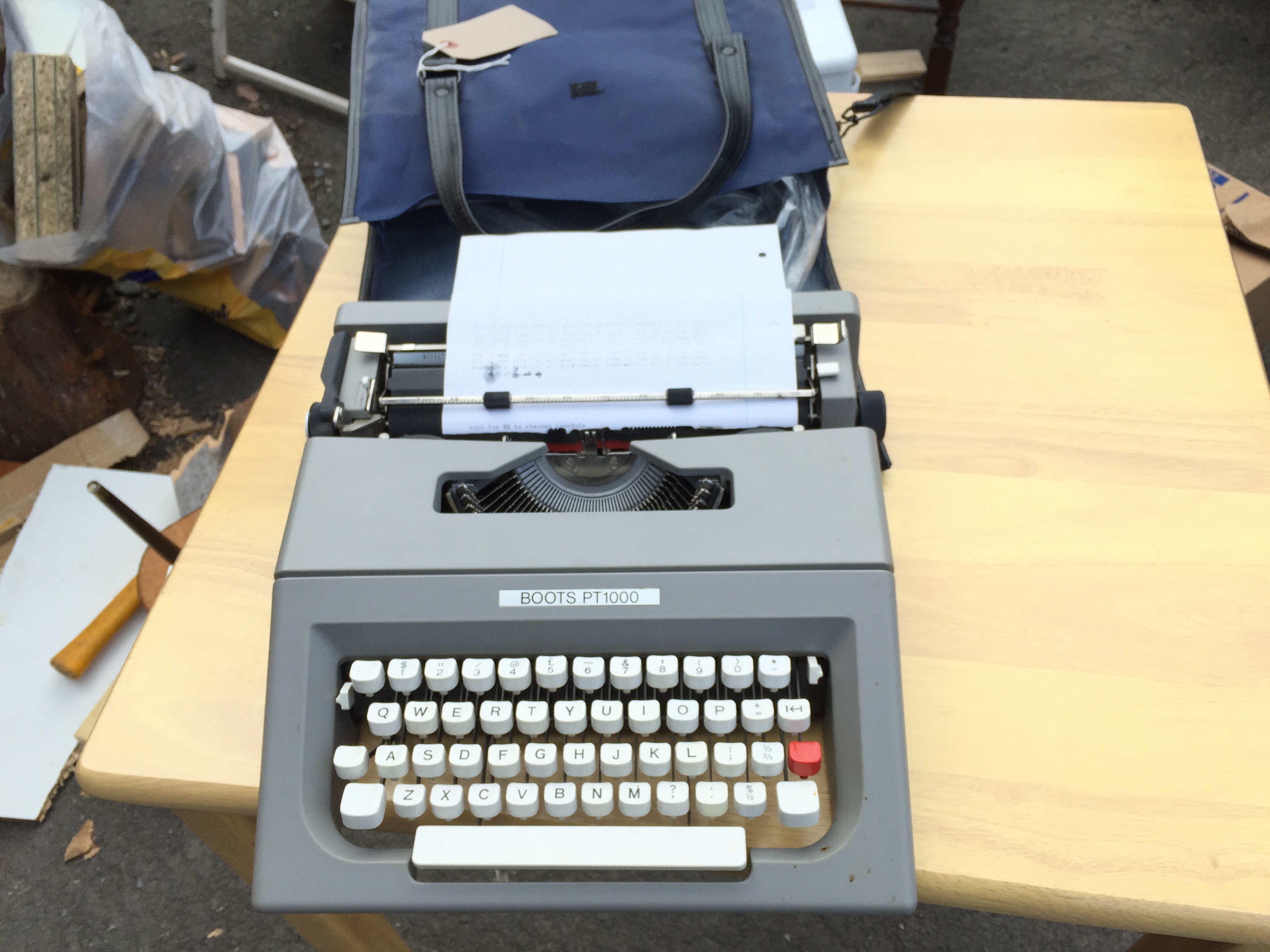 A boots PT 100 typewriter.